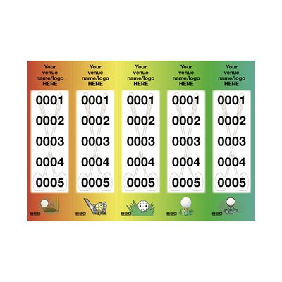 CLUB RAFFLE 1-12,000 5 TO VIEW PERSONALISED | GOLF THEME