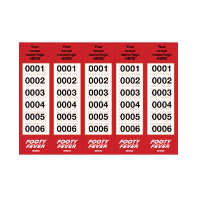 CLUB RAFFLE 1-10,200 6 TO VIEW PERSONALISED | FOOTBALL THEME