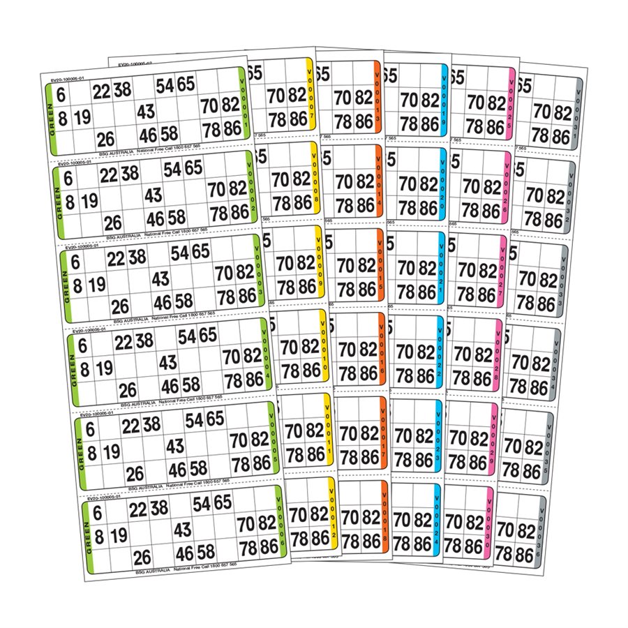 Bingo Tickets Australia Large Print Tickets Vision Impaired Bingo